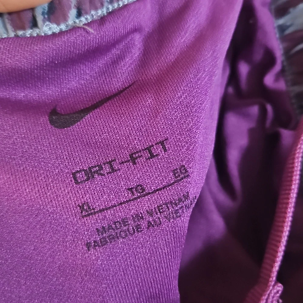 Nike Girls’ One Woven High Rise Printed Shorts: PURPLE: NEW WITH TAGS: SIZE XL